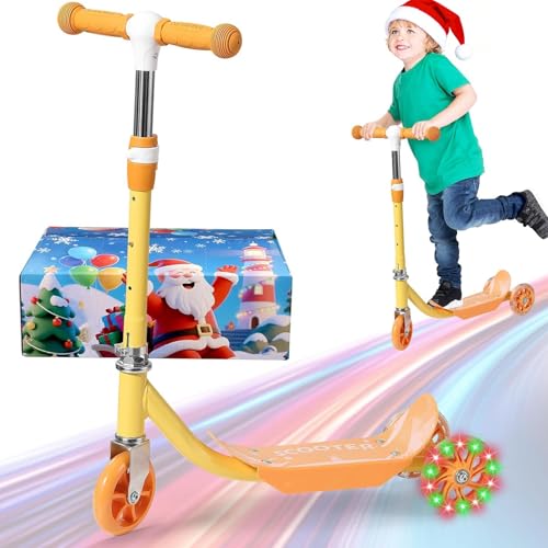 Kids 3-Wheel Scooter with LED Light-Up Wheels