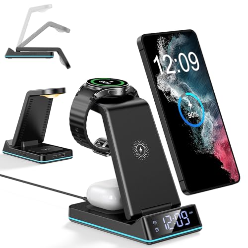 7-in-1 Fast Wireless Charging Station with Clock