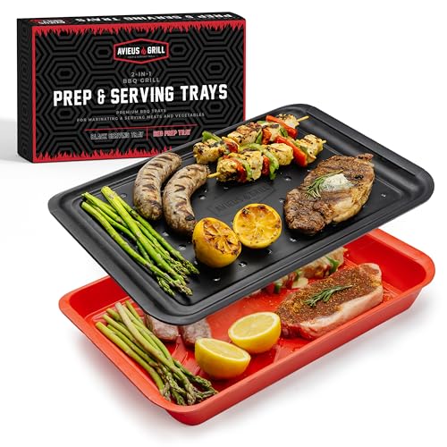 2 Pack Grill Prep and Serve Trays