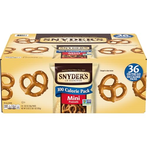 36 Pack Snyder's Mini Pretzels 100 Calorie Packs