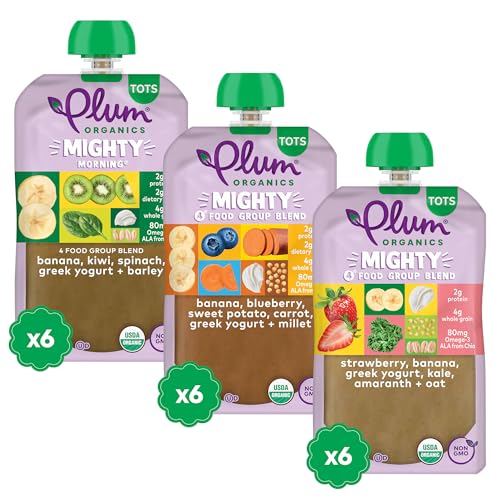 18 Pack Plum Organics Toddler Fruit Veggie Pouches (OU-D)