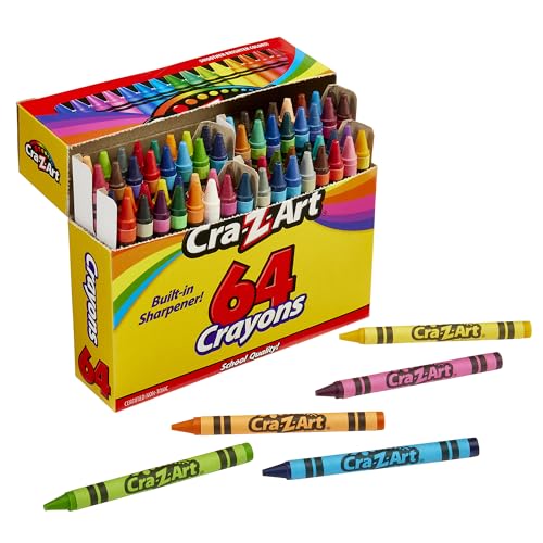 Cra-Z-Art 64 Assorted Crayons Pack of 4