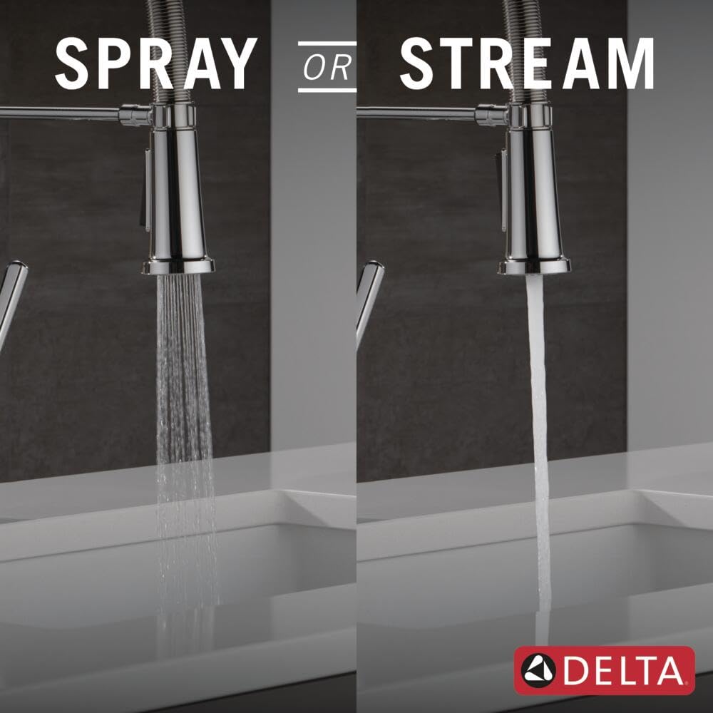 Delta Chrome Pull Down Kitchen Faucet with Sprayer