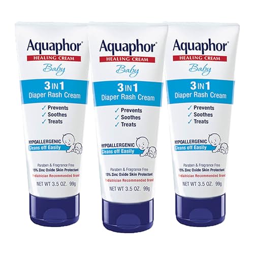 3 Pack Aquaphor Baby Diaper Rash Cream Tubes