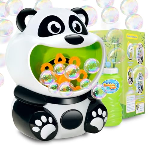 Panda Bubble Machine Automatic Dual Speed Blower 8oz