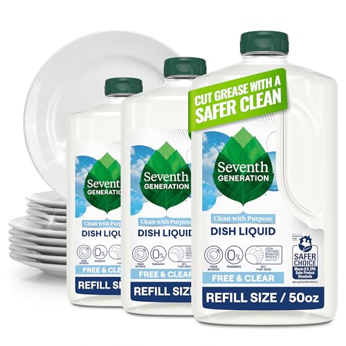3 Pack Seventh Generation Dish Soap Refill 50 fl oz
