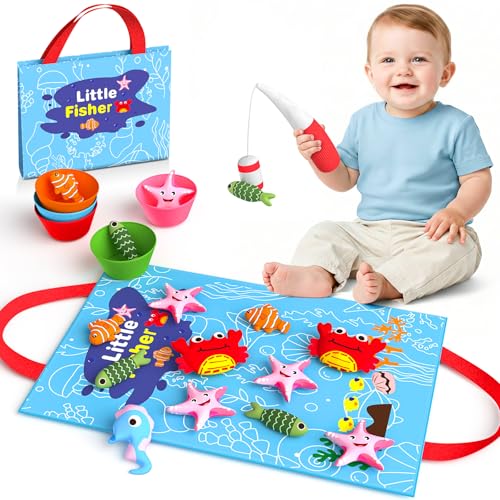 22 Piece Montessori Cloth Fishing Game Toy Set