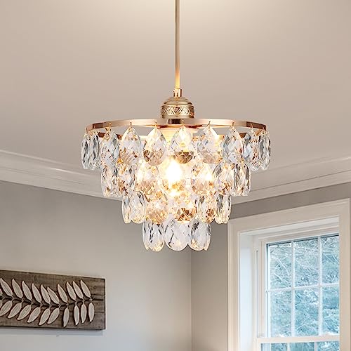 Modern Crystal Pendant Mini Chandelier Light Fixture