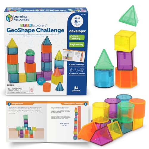 Learning Resources STEM 3D Geometry Shape Building Set