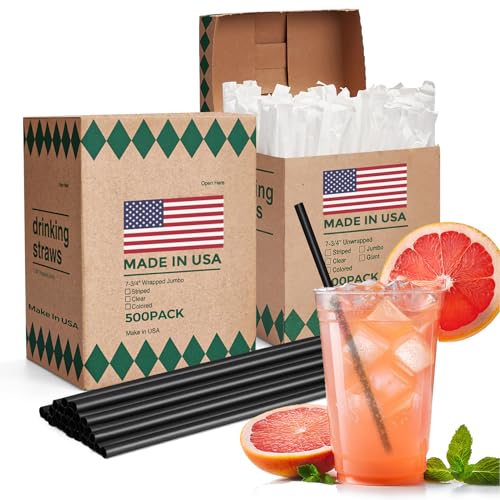 1000 Count Wrapped Disposable Drinking Straws