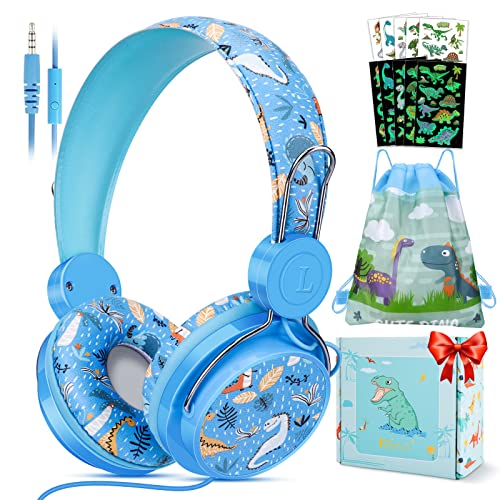 QearFun Unicorn Kids Headphones with Mic, Foldable Wired