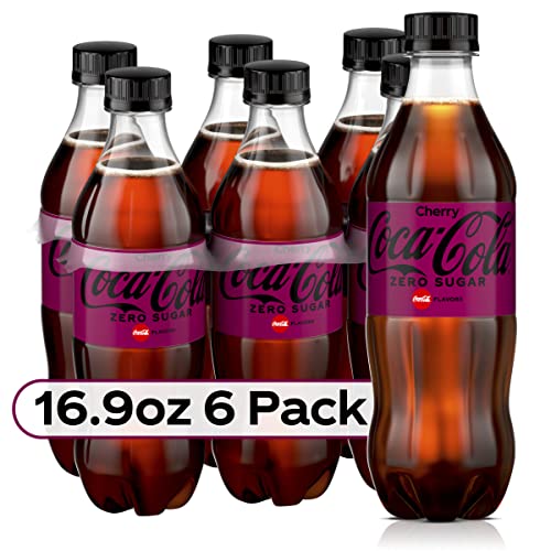 Coca-Cola Zero Sugar Cherry Diet Soda Soft Drink, 16.9 fl oz, 6 Pack