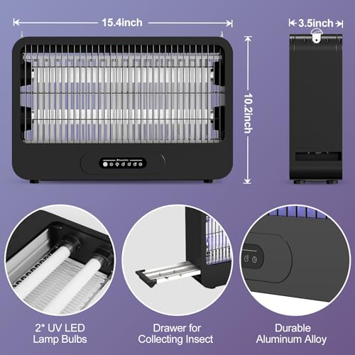 Electric Bug Zapper with Remote and Extra Bulbs