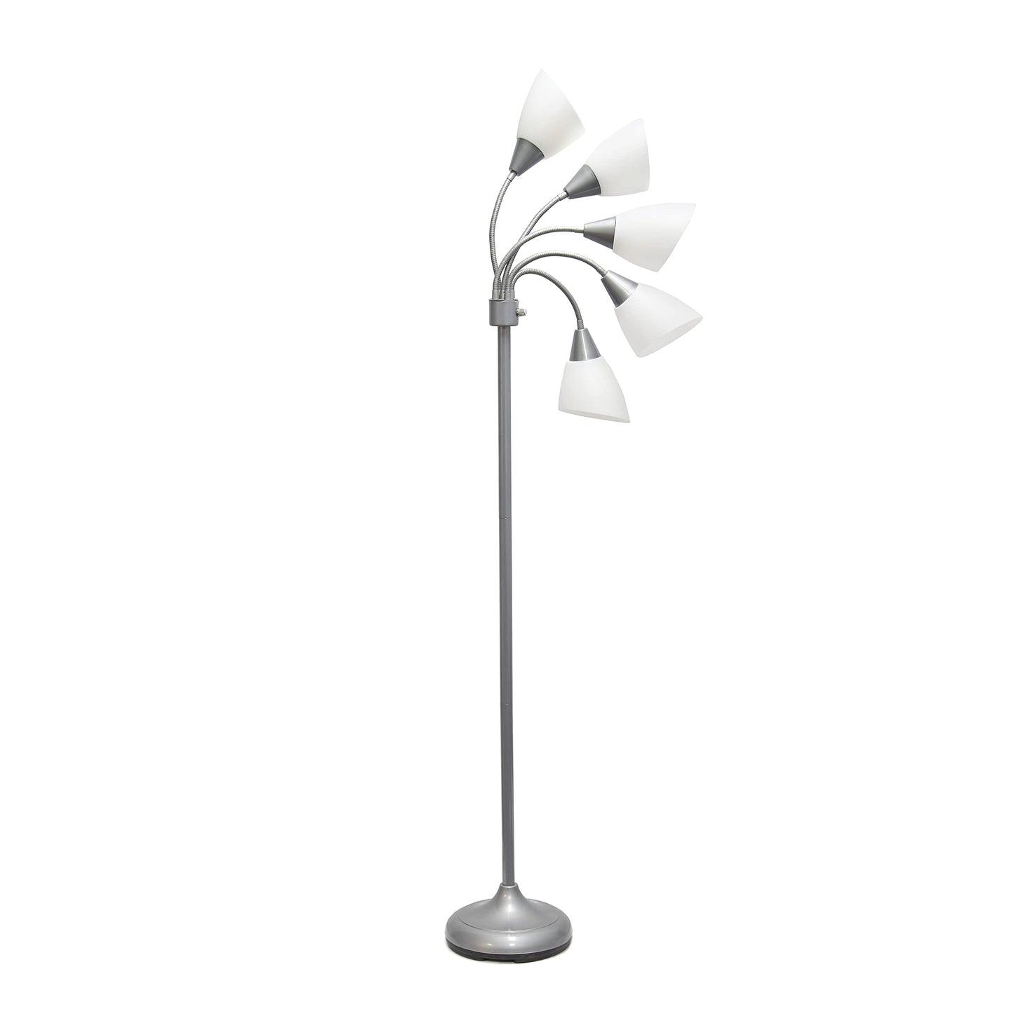 Multi-Head Adjustable Silver Floor Lamp for Kids