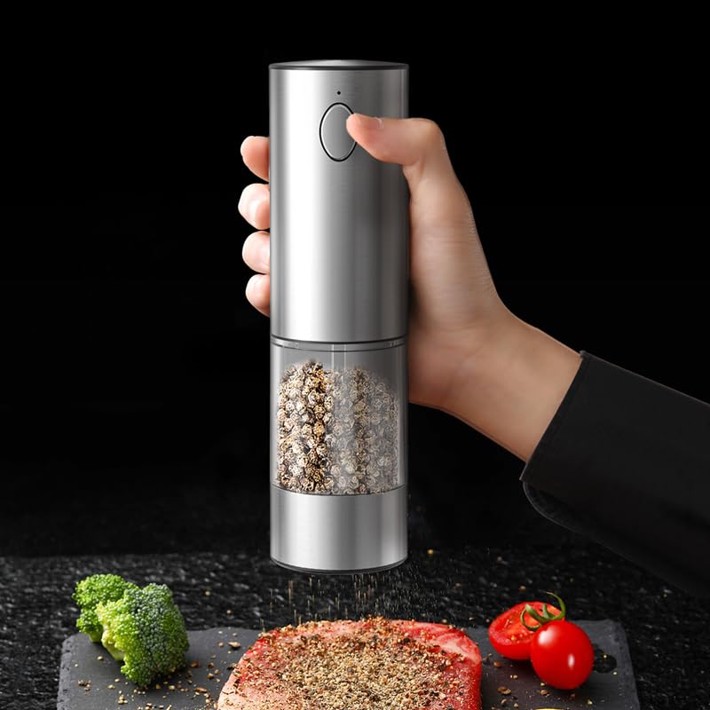 Electric Salt and Pepper Grinder Set with LED