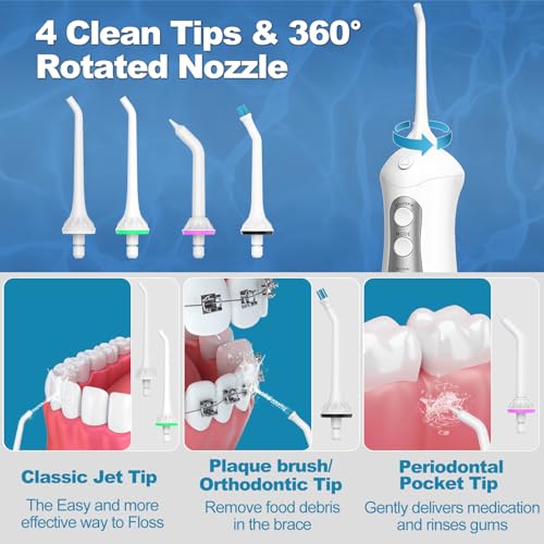 Cordless Water Flosser for Travel and Shower