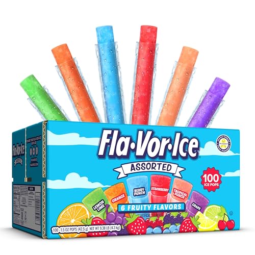 100 Count Fla-Vor-Ice Assorted Ice Pops (OU)