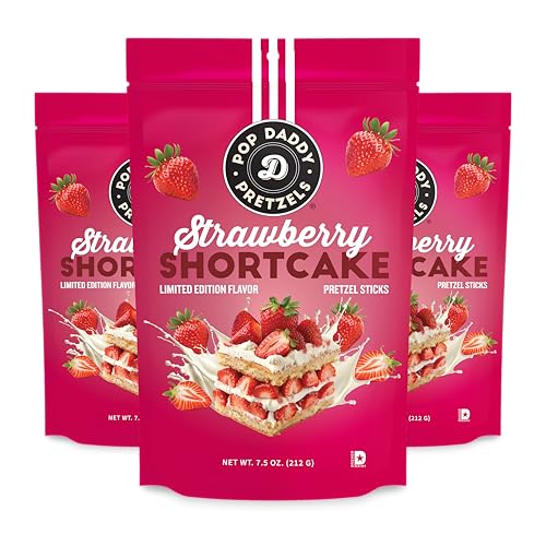3 Pack Strawberry Shortcake Pretzel Sticks Snacks (Star-D)