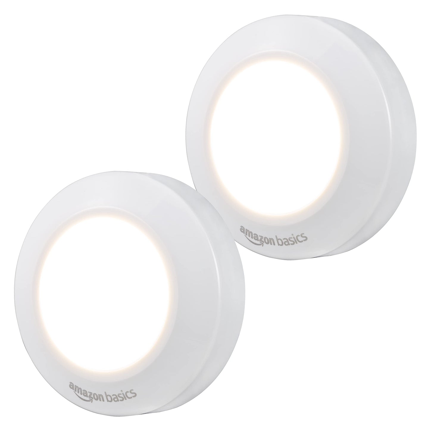 2 Pack Amazon Basics LED Puck Lights