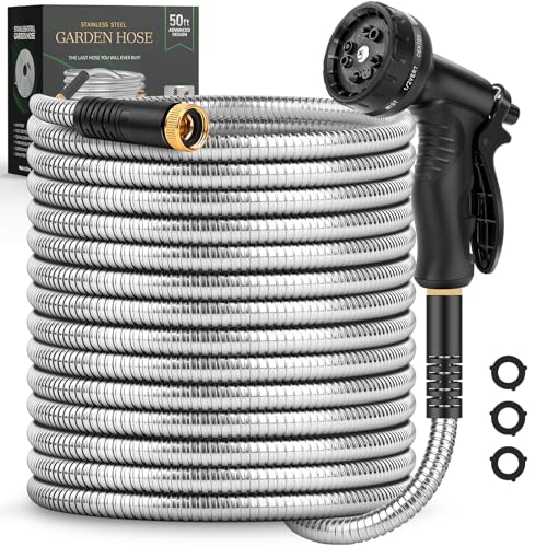 50FT Flexible Stainless Steel Garden Hose