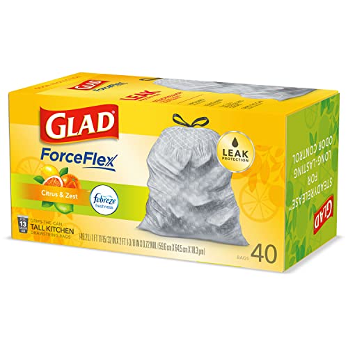 40 Count Glad ForceFlex Kitchen Trash Bags