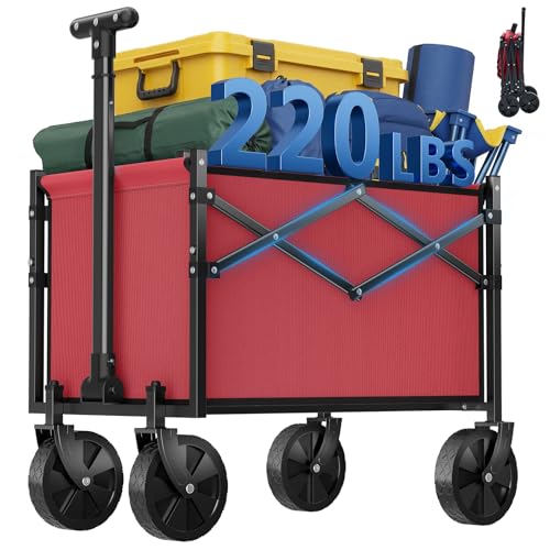 Collapsible Heavy Duty Folding Wagon Cart with Wheels