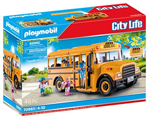 Playmobil School Bus Playset with Figures and Accessories