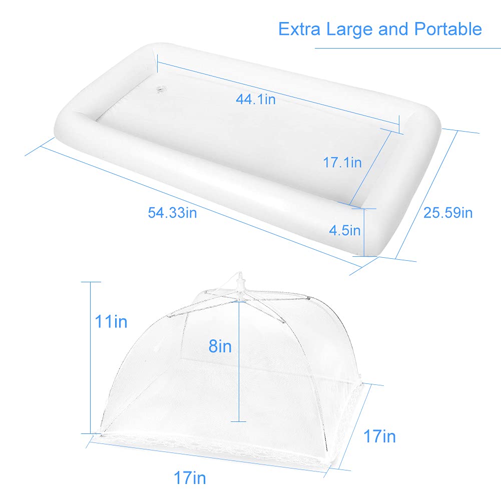Inflatable Serving Bar with Mesh Food Umbrellas