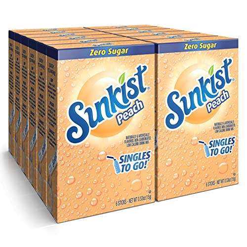 72 Pack Peach Soda Drink Mix Packets (OU)