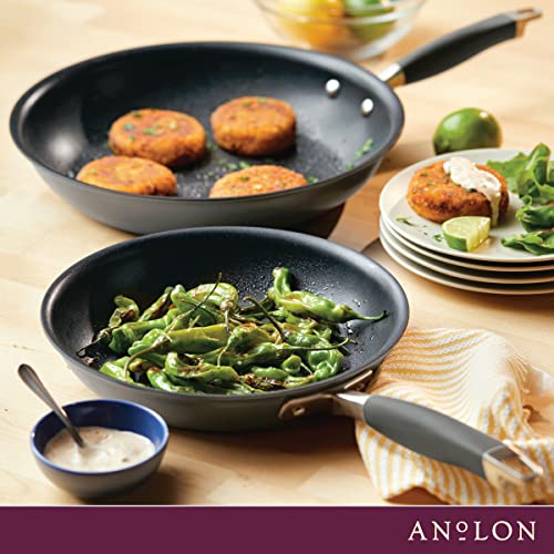 Anolon Hard-Anodized Nonstick Skillet Set, 2-Piece