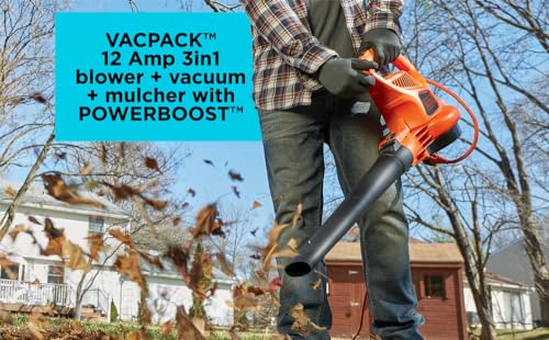 BLACK+DECKER 3-in-1 Leaf Blower Vacuum Mulcher