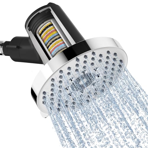 5.5-Inch Filtered Shower Head with 6 Spray Modes