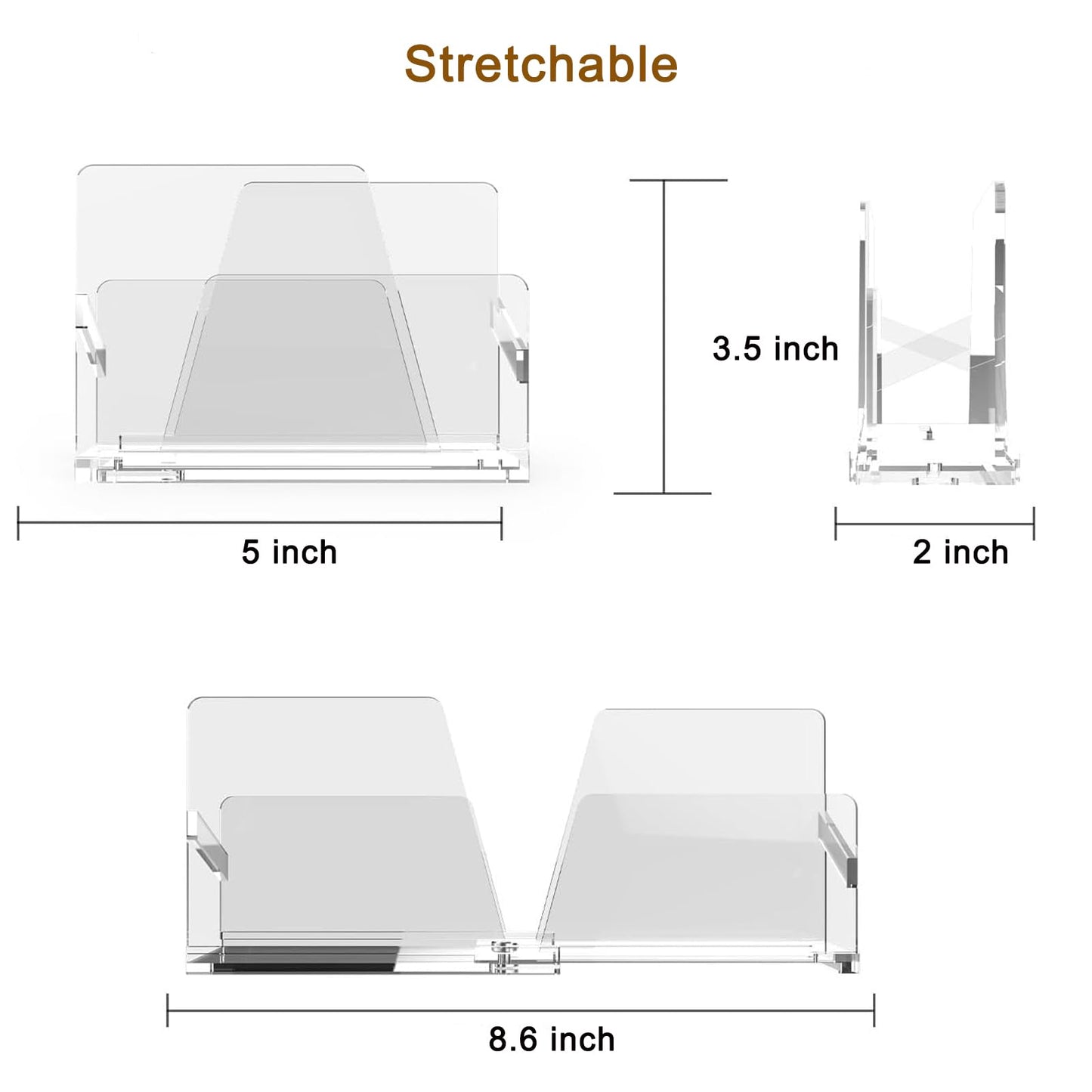 popbricks Acrylic Guest Towel Napkin Holder,Clear Paper Hand Towels Storage Tray Modern Buffet Napkin Caddy, WM109