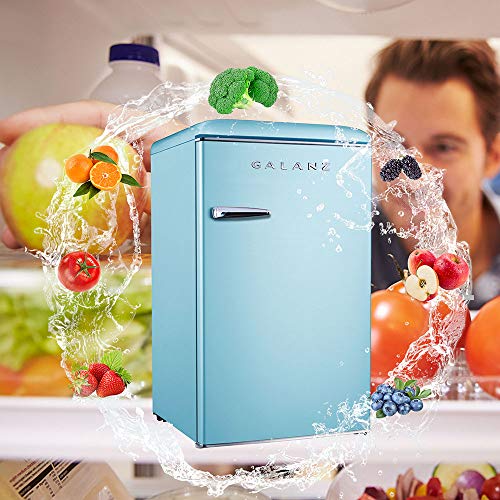Galanz Retro Compact Refrigerator with Adjustable Thermostat