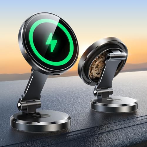 MagSafe Car Mount Wireless Charger with 360° Rotation
