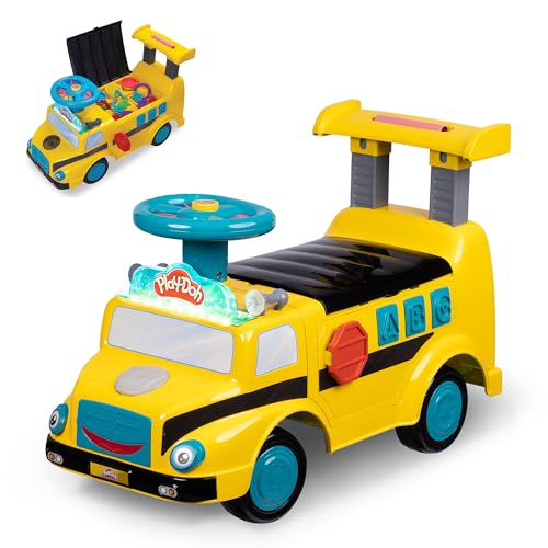 Play-Doh Ride-On School Bus Toy with Cutters