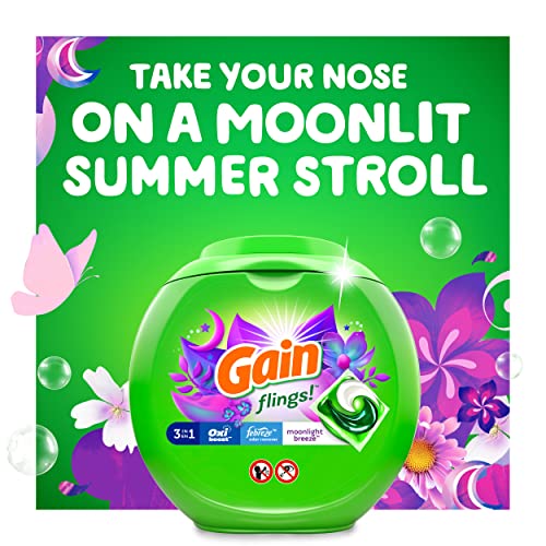 Gain Laundry Detergent Pacs, Moonlight Breeze, 112 ct
