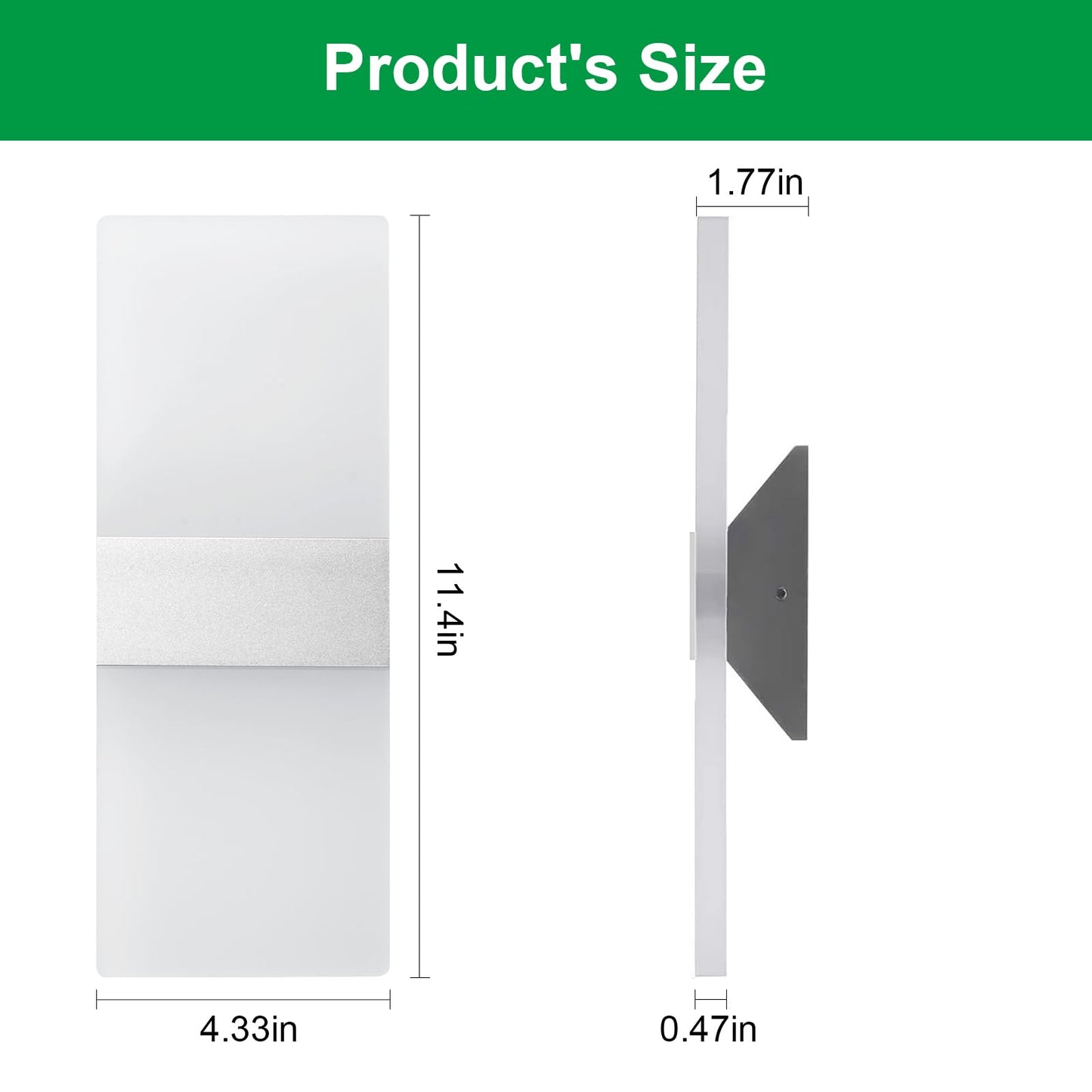 ZitoStory Modern Wall Sconces - 2 Pack