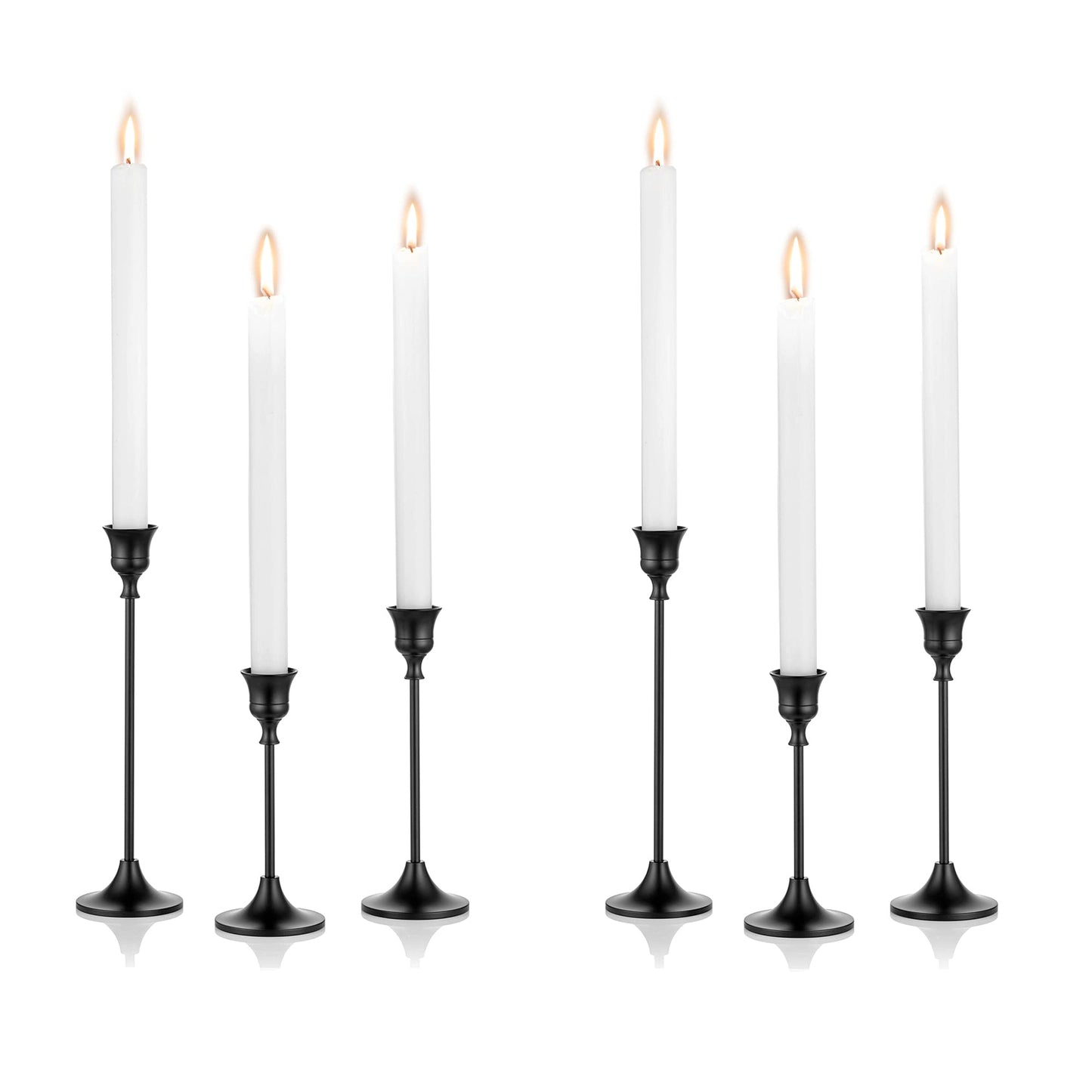 2 Sets Tapered Candle Holders for Home Decor