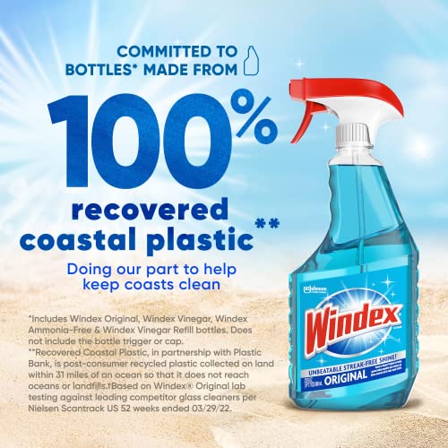 Windex Original Blue Glass Cleaner Spray Pack of 3