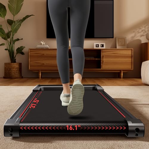 CURSOR FITNESS Under Desk Treadmill with Full-Screen Display, Walking Pad for Home Small, 2.5 HP Quiet Brushless, 265 LBS Capacity