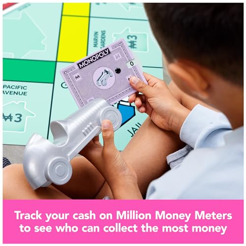 Monopoly Board Game Giant Edition Game for Kids | Family Board Game | Outdoor Games | Kids Games with Massive Board, Cards, Tokens, for Kids Ages 6+