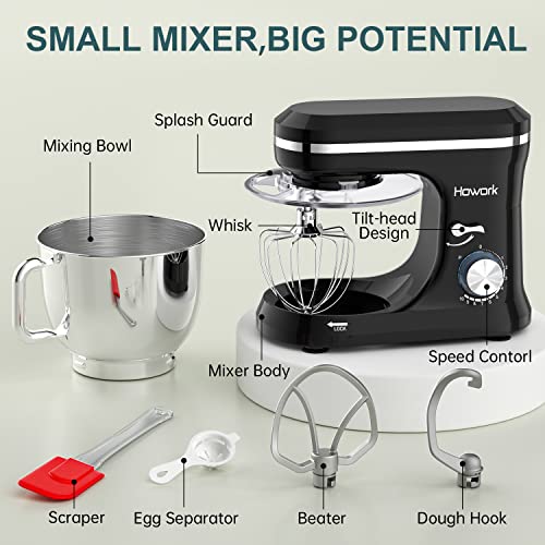 HOWORK 6.5QT Electric Stand Mixer with 10 Speeds