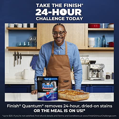 FINISH - Quantum - 22ct - Dishwasher Detergent - Powerball - Ultimate Clean & Shine - Dishwashing Tablets - Dish Tabs