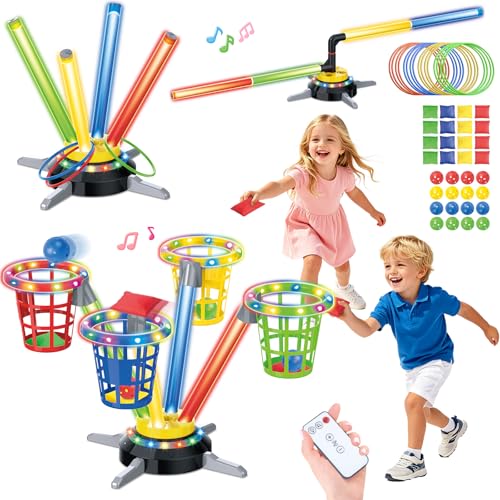 3-in-1 Carnival Musical Jumping Ring Toss Game