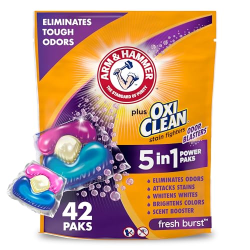 42 Count Arm & Hammer OxiClean Laundry Detergent Pods