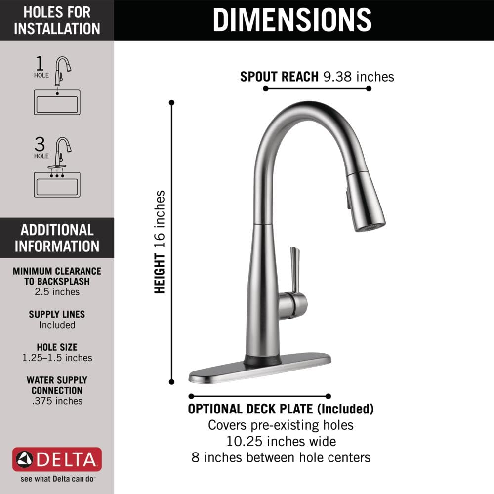 Delta Touch Kitchen Faucet with Pull Down Sprayer