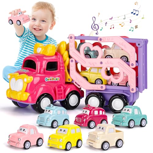 7-in-1 Toddler Carrier Truck Toy with Lights Music