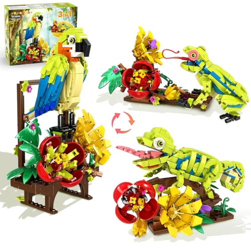 672 Piece Flowers and Animals Building Block Set
