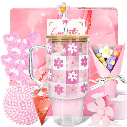 Glass Coffee Cup with Handle and Gift Box